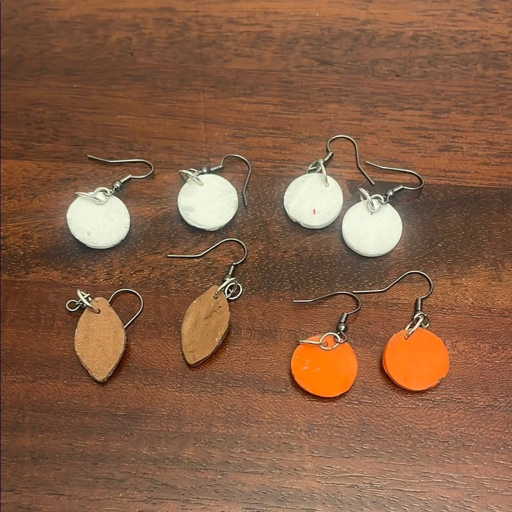 Hand Crafted Sports-Themed Kids Earrings Set
